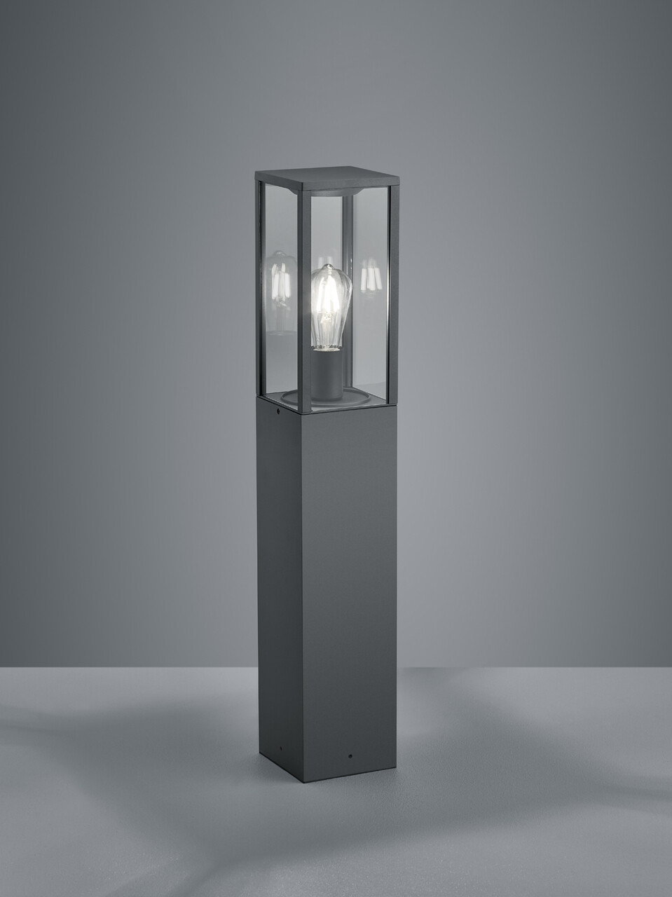 Lampadar de exterior Garonne, TRIO, 14x14x80 cm, 60W, 1x E27, aluminiu, antracit - imagine 4